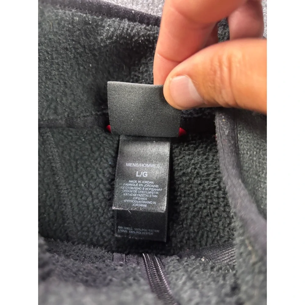 The North Face Fleece Pullover Mens Large Black Vail Colorado 1/4 Zip Jacket